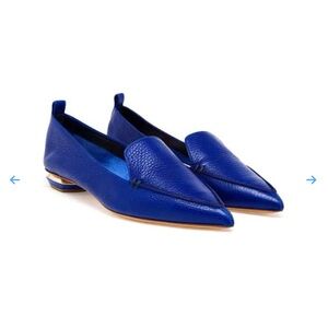 Nicholas Kirkwood Royal Blue Leather Flats